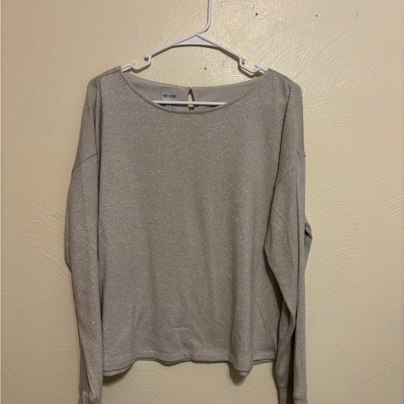 NIC+ZOE Gray Long Sleeve Relaxed Crew Neck Sweater - Picture 1 of 8
